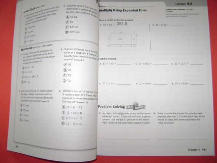 Envision mathematics common core volume 1