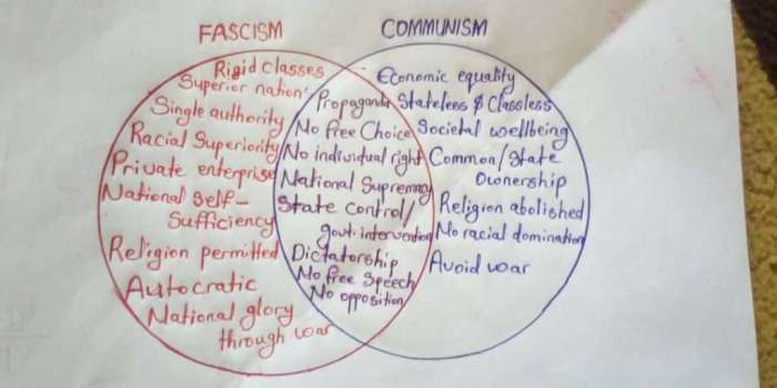 Similarities between communism and fascism