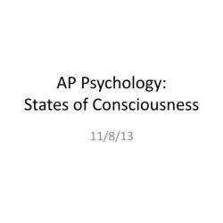 Ap psychology states of consciousness