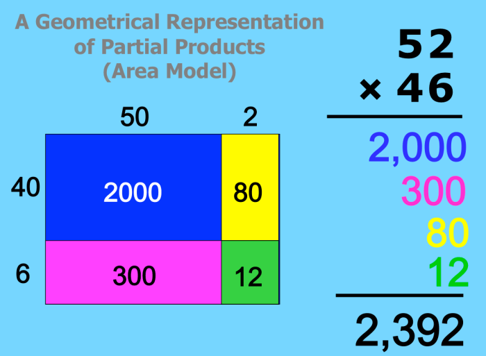 Area model and partial products