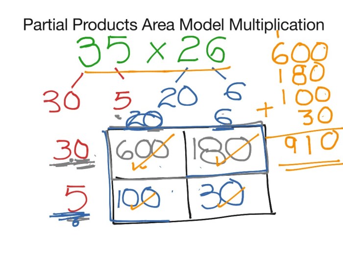 Area model and partial products