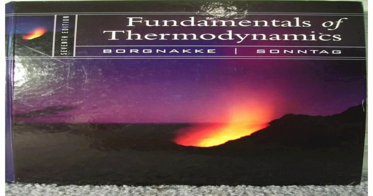 Fundamentals of thermodynamics 7th edition