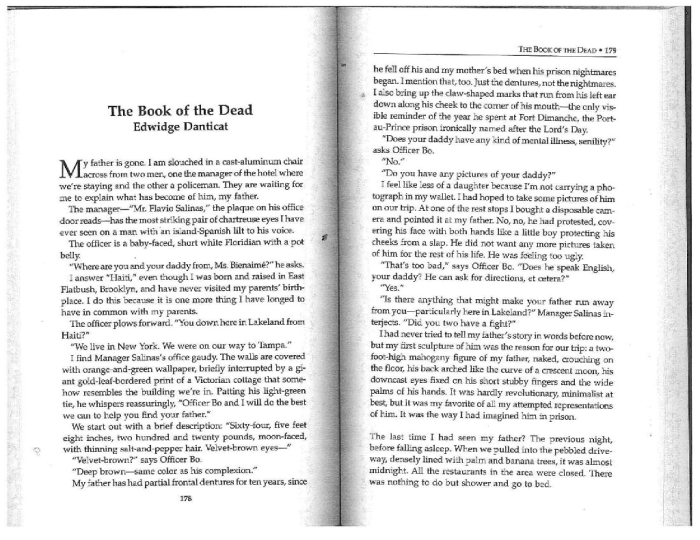 The book of the dead by edwidge danticat summary