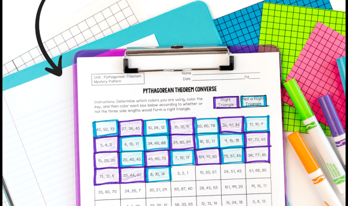 Converse of the pythagorean theorem answer key