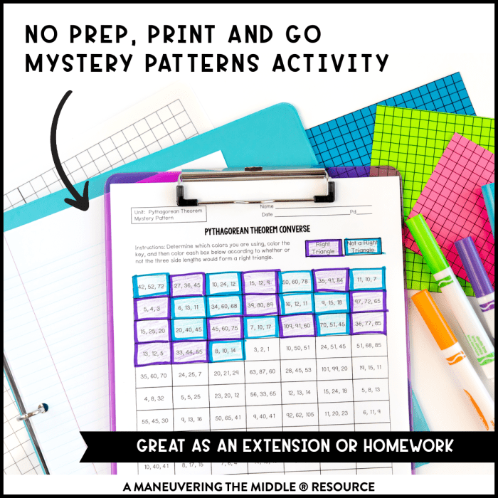 Converse of the pythagorean theorem answer key